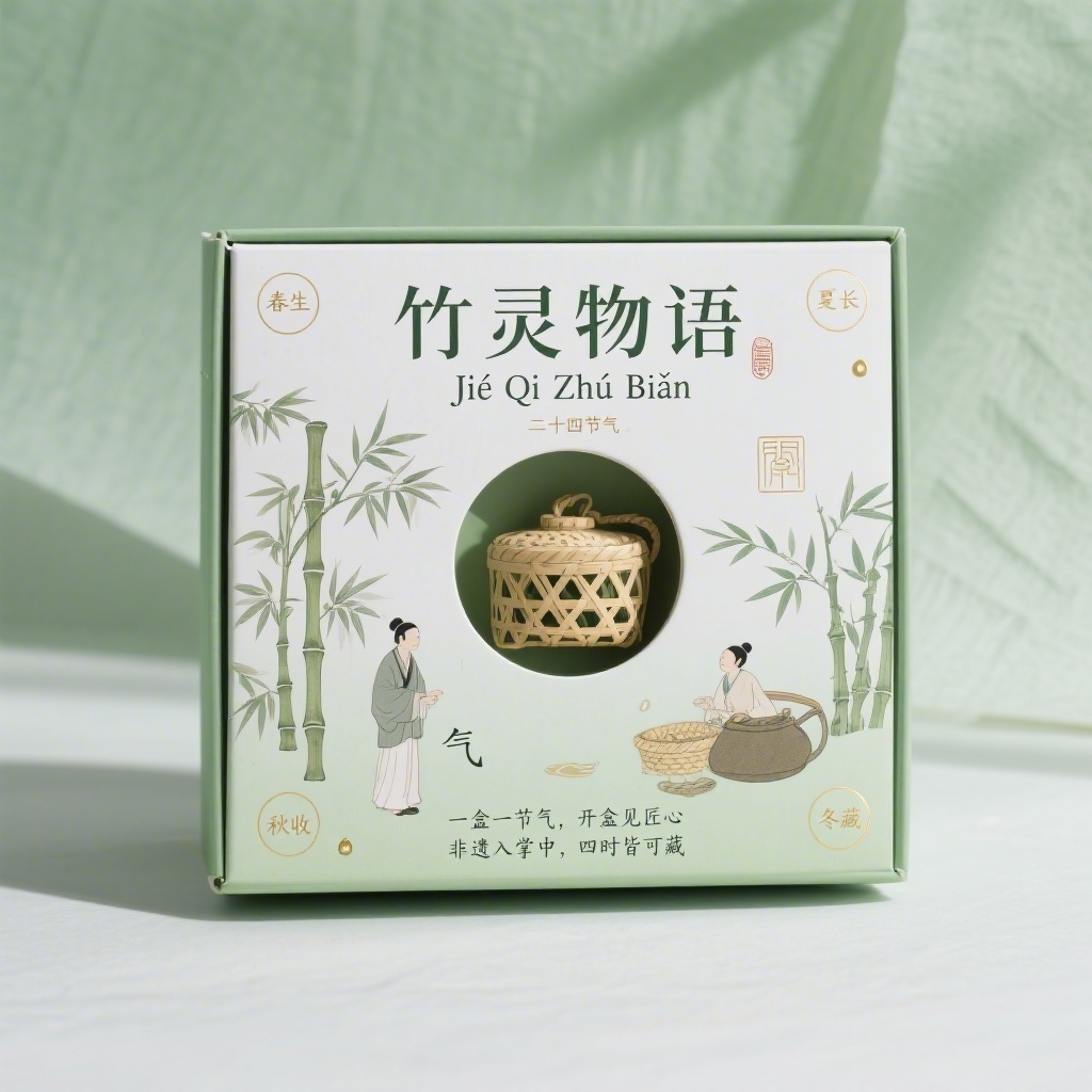 二十四节气与非遗竹编结合的盲盒